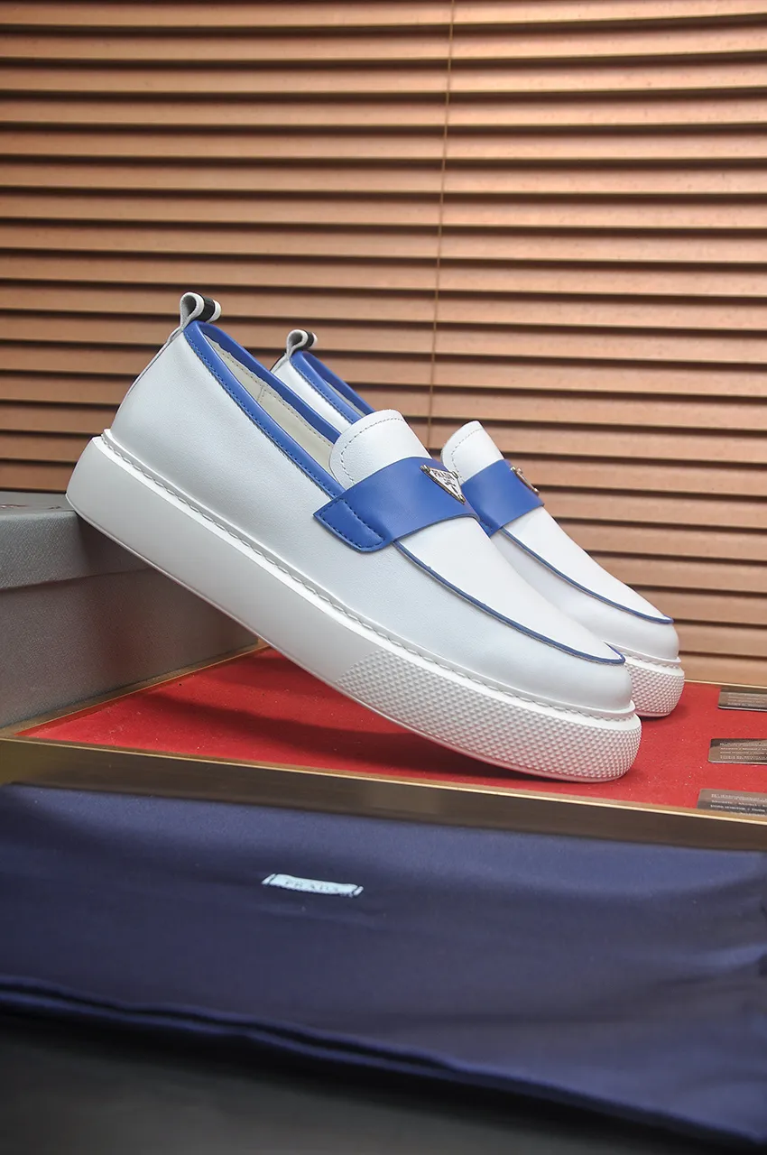 Men's shoes 💰580💶 [PRADA] Top original items, new seasonal styles, high-quality original items, top-grade high-mercerized cowhide combined with original breathable fabric + imported glue, imported stretch fabric inside with original cowhide feet, original thick outsole! Quality guaranteed! Code 38-45 (45 customized)